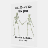 Bis zum Tod machen wir Teil Elegantes Skelett Acrylschild (Winkel)