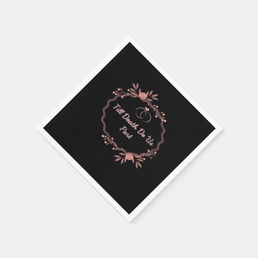 Bis zum Tod machen wir Teil - Geistige Hochzeit Serviette (Ecke)