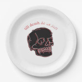 Bis zum Tod machen wir Teil - Glitchschädel mit so Pappteller (Vorderseite)