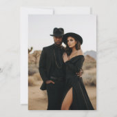 Bis zum Tod machen wir Teil Goth Glam Hochzeit Ein Einladung (Rückseite)