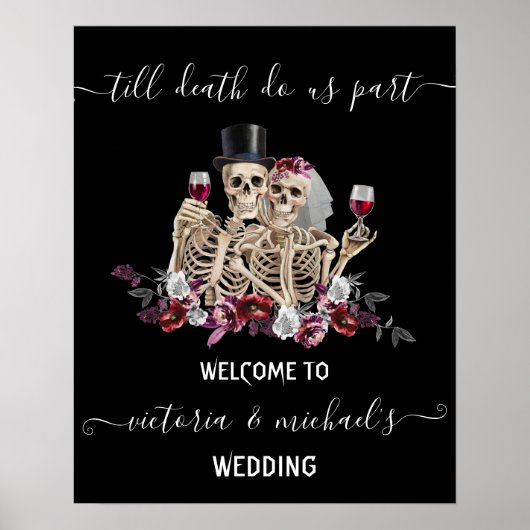 Bis zum Tod machen wir Teil Goth Skeleton Bride & Poster (Vorne)