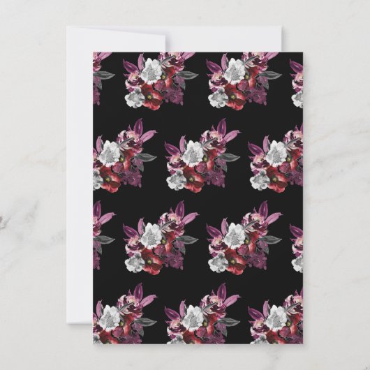 Bis zum Tod machen wir Teil Goth Skeleton Brides H Einladung (Rückseite)