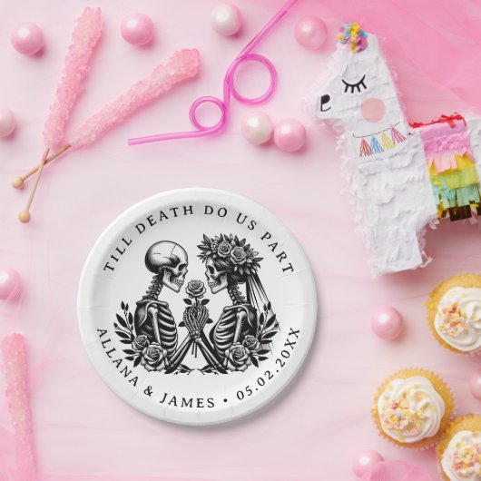 Bis zum Tod machen wir Teil gothisch Pappteller (Party)