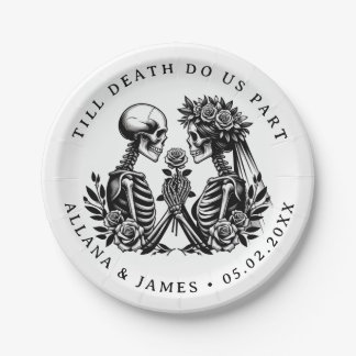 Bis zum Tod machen wir Teil gothisch Pappteller