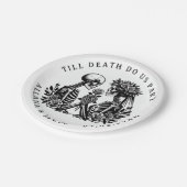 Bis zum Tod machen wir Teil gothisch Pappteller (Schrägansicht)