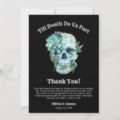 Bis zum Tod machen wir Teil gotische Halloween-Hoc Dankeskarte (Vorderseite)