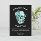 Bis zum Tod machen wir Teil gotische Halloween-Hoc Dankeskarte (Stehend Vorderseite)