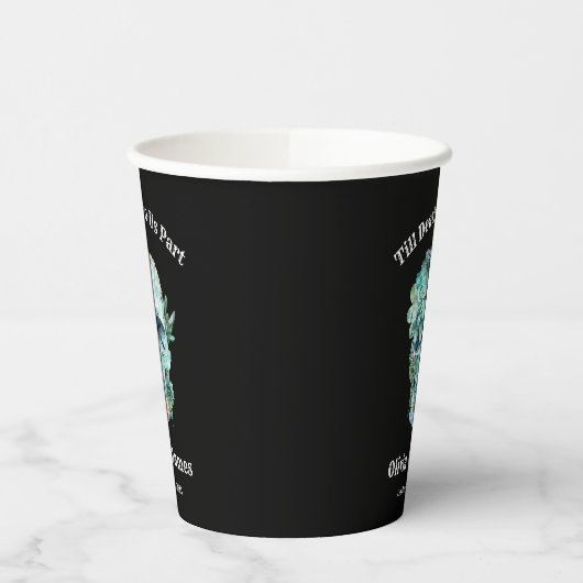 Bis zum Tod machen wir Teil gotische Halloween-Hoc Pappbecher (Links)