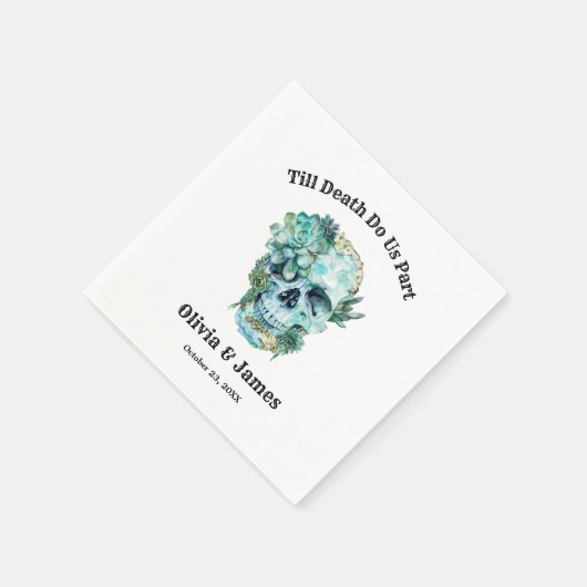 Bis zum Tod machen wir Teil gotische Halloween-Hoc Serviette (Ecke)