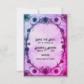 Bis zum Tod machen wir Teil gotische Hochzeit Save The Date (Vorderseite)