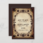 Bis zum Tod machen wir Teil gotische Hochzeit Save The Date (Vorne/Hinten)