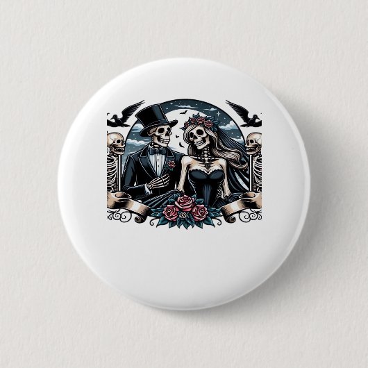 Bis zum Tod machen wir Teil - gotische Liebe Button (Vorderseite)