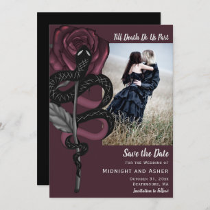 Bis zum Tod machen wir Teil gotische Schlange Save Save The Date