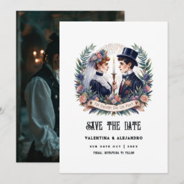 "Bis zum Tod machen wir Teil" Gotisches Foto Save The Date
