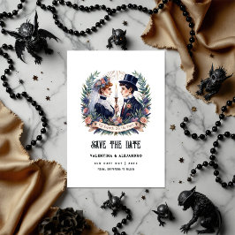 "Bis zum Tod machen wir Teil" Gotisches Foto Save The Date