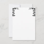 Bis zum Tod machen wir Teil gotisches Skelett Schw RSVP Karte (Rückseite)