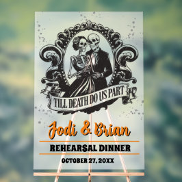 Bis zum Tod machen wir Teil Halloween-Begrüßung Acrylschild