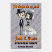 Bis zum Tod machen wir Teil Halloween-Begrüßung Acrylschild (Vorderseite)