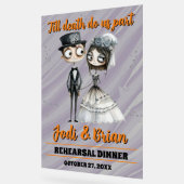 Bis zum Tod machen wir Teil Halloween-Begrüßung Acrylschild (Winkel)