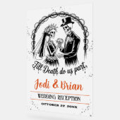 Bis zum Tod machen wir Teil Halloween-Begrüßung Acrylschild (Winkel)