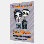 Bis zum Tod machen wir Teil Halloween-Begrüßung Acrylschild (Winkel)