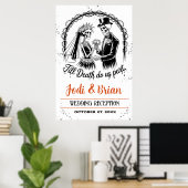 Bis zum Tod machen wir Teil Halloween-Begrüßung Poster (Heimbüro)