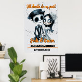Bis zum Tod machen wir Teil Halloween-Begrüßung Poster (Heimbüro)