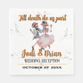 Bis zum Tod machen wir Teil Halloween-Begrüßung Serviette (Vorderseite)