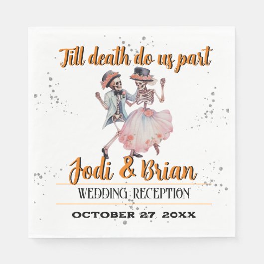 Bis zum Tod machen wir Teil Halloween-Begrüßung Serviette (Vorderseite)