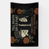 Bis zum Tod machen wir Teil Halloween-Brautparty Banner (Vertikal)