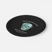 Bis zum Tod machen wir Teil Halloween-Brautparty Pappteller (Schrägansicht)