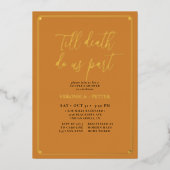 Bis zum Tod machen wir Teil Halloween-Dusche Folieneinladung (Vorderseite)