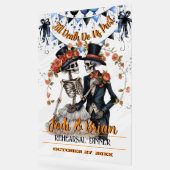 Bis zum Tod machen wir Teil Halloween Hochzeit Acrylschild (Winkel)