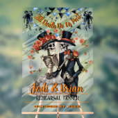 Bis zum Tod machen wir Teil Halloween Hochzeit Acrylschild (Neutral)