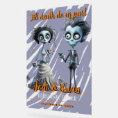 Bis zum Tod machen wir Teil Halloween Hochzeit Acrylschild (Winkel)