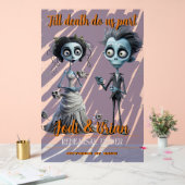 Bis zum Tod machen wir Teil Halloween Hochzeit Acrylschild (Hochzeit)