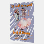 Bis zum Tod machen wir Teil Halloween Hochzeit Acrylschild (Winkel)