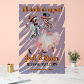 Bis zum Tod machen wir Teil Halloween Hochzeit Acrylschild (Hochzeit)