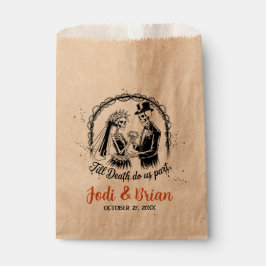 Bis zum Tod machen wir Teil Halloween Hochzeit Geschenktütchen