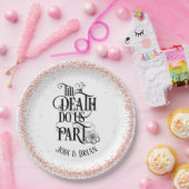 Bis zum Tod machen wir Teil Halloween Hochzeit Pappteller (Party)