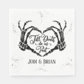 Bis zum Tod machen wir Teil Halloween Hochzeit Serviette (Vorderseite)