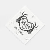 Bis zum Tod machen wir Teil Halloween Hochzeit Serviette (Ecke)