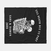 Bis zum Tod machen wir Teil Halloween Hochzeitsges Fleecedecke (Vorderseite (Horizontal))