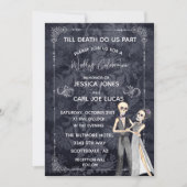 Bis zum Tod machen wir Teil Halloween-Skelette Einladung (Vorderseite)