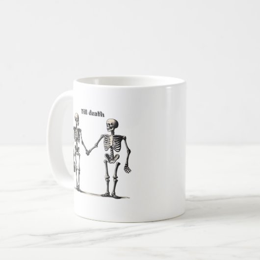 Bis zum Tod machen wir Teil klassisch - Funny Lieb Kaffeetasse (Vorderseite Links)