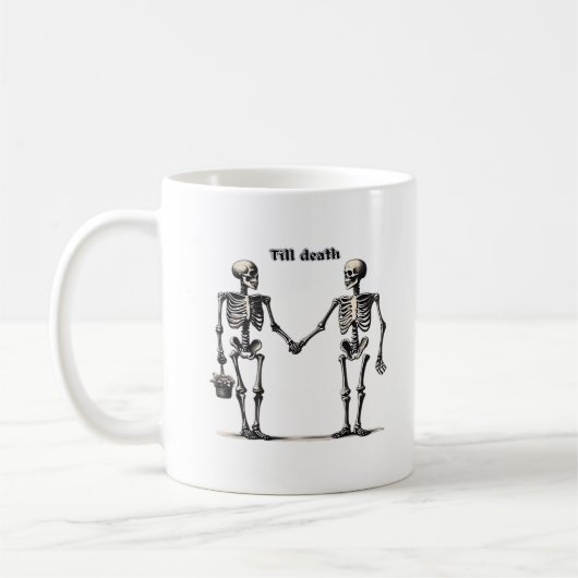 Bis zum Tod machen wir Teil klassisch - Funny Lieb Kaffeetasse (Links)
