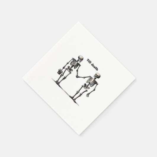 Bis zum Tod machen wir Teil klassisch - Funny Lieb Serviette (Ecke)