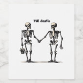 Bis zum Tod machen wir Teil klassisch - Funny Lieb Weinetikett (Einzelnes Label)