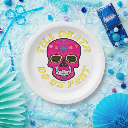 Bis zum Tod machen wir Teil klassisch - gotische H Pappteller (Party)