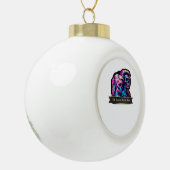 Bis zum Tod machen wir Teil klassisch - Gotische S Keramik Kugel-Ornament (Links)